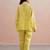 Yellow embroidered chanderi co ord set