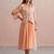 Peach embroidered chanderi dress with jacket