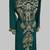 Elegant Dark Green georgette kaftan gown with golden zari work With hijab.