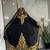 New Black Aari-Embroidered Abaya With gold detailed work for women's 