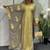 New Grey Aari-Embroidered Abaya With gold detailed work for women's 