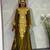 New Dark-Brown Aari-Embroidered Abaya With gold detailed work for women's 
