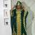 New green Aari-Embroidered Abaya With gold detailed work for women's 