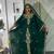 New GREEN Zari-Embroidered Abaya With gold detailed work for women's 