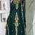 New GREEN Zari-Embroidered Abaya With gold detailed work for women's 