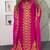 New Hot-Pink Zari-Embroidered Abaya With gold detailed work for women's 