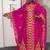 New Hot-Pink Zari-Embroidered Abaya With gold detailed work for women's 