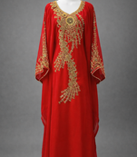  Abaya Georgette Zari Embroidered Kaftan