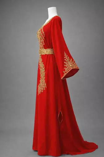  Abaya Georgette Zari Embroidered Kaftan