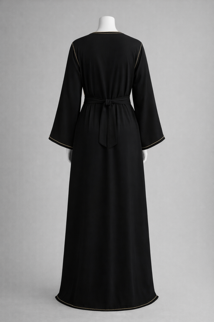 Moroccan Caftan Georgette Zari Embroidered Kaftan