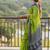 Green color jaipur block print designer saree with blouse