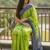Green color jaipur block print designer saree with blouse