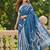 blue bagru cotton hand-printed designer saree