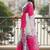 Pink color bagru fancy hand printed designer saree with blouse
