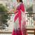 Pink color bagru fancy hand printed designer saree with blouse