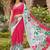 Rani pink color bagru fancy hand printed designer saree with blouse