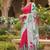Rani pink color bagru fancy hand printed designer saree with blouse