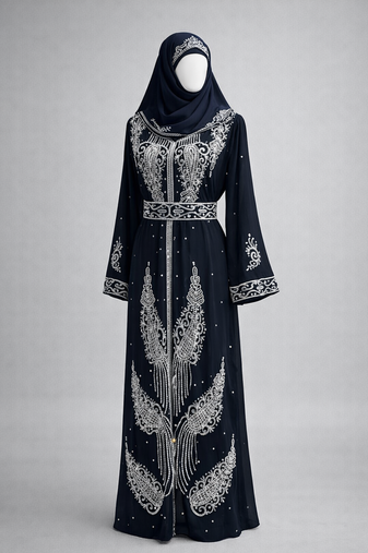 Handmade Kaftan Modest Wedding Party Wear