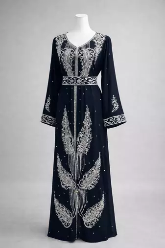 Handmade Kaftan Modest Wedding Party Wear