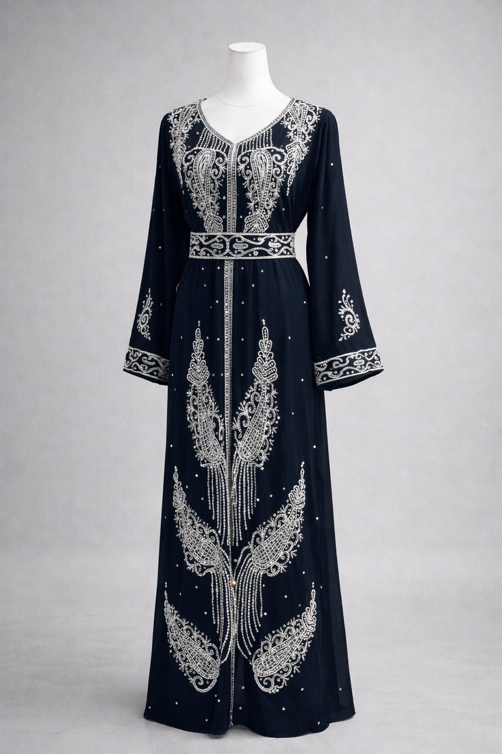 Handmade Kaftan Modest Wedding Party Wear