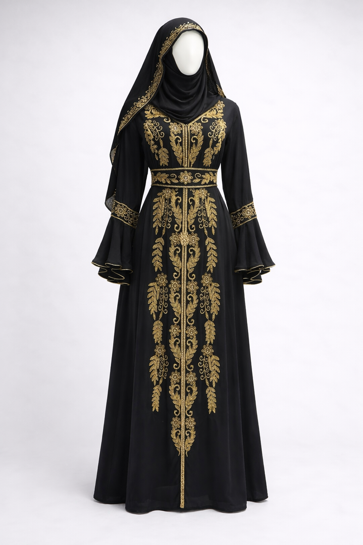 Handmade Kaftan Modest Wedding Party Wear