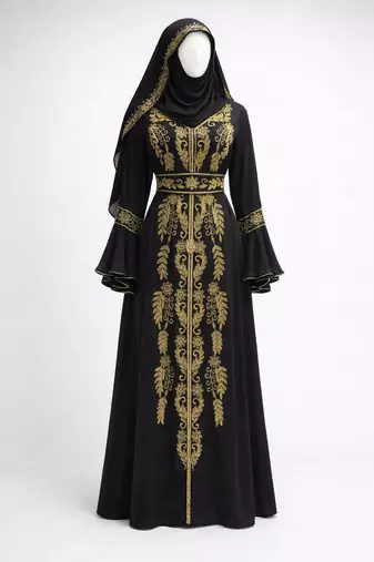 Handmade Kaftan Modest Wedding Party Wear