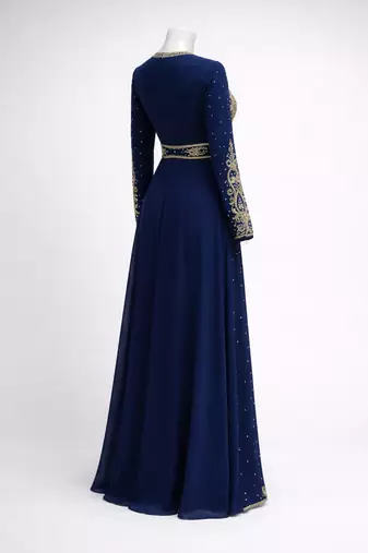  Abaya Georgette Zari Embroidered Kaftan