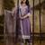 lavender silk blend embroidered kurta pant set