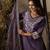 lavender silk blend embroidered kurta pant set