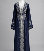 Abaya Georgette Zari Embroidered Kaftan