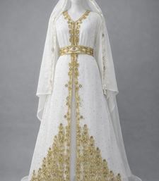  Abaya Georgette Zari Embroidered Kaftan