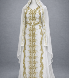  Abaya Georgette Zari Embroidered Kaftan