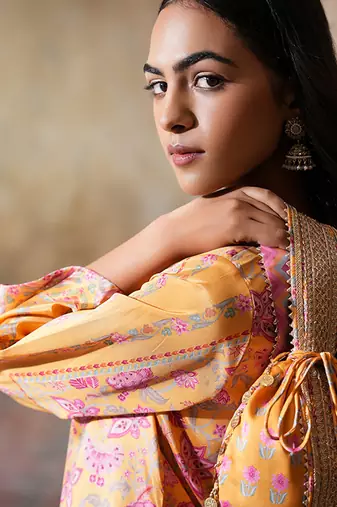 yellow silk embroidered potli bag for weddings