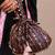 Black silk printed potli bag
