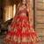 RED Printed Georgette Lehenga Set with Embroidered Blouse & Dupatta