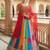 MULTICOLOR  Printed Georgette Lehenga Set with Embroidered Blouse & Dupatta