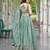 seagreen silk embroidered lehenga set with choli & dupatta