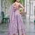 light purple silk embroidered wedding lehenga set