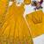Yellow silk embroidered Anarkali suit