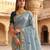 blue south indian saree cotton with blouse
