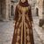 Abaya Georgette Zari Embroidered Kaftan