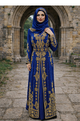 Handmade Kaftan Modest Wedding Party Wear 2