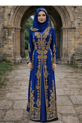 Handmade Kaftan Modest Wedding Party Wear 4
