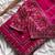 rani pink embroidered satin SIlk Blnd wedding saree