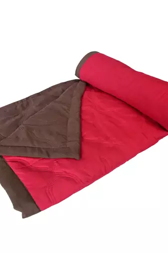 AJANTA HANDLOOM HOUSE Reversible Microfiber Comforter | AC Blanket for Mild Winter for Double Bed, (Wine and Chocolate)