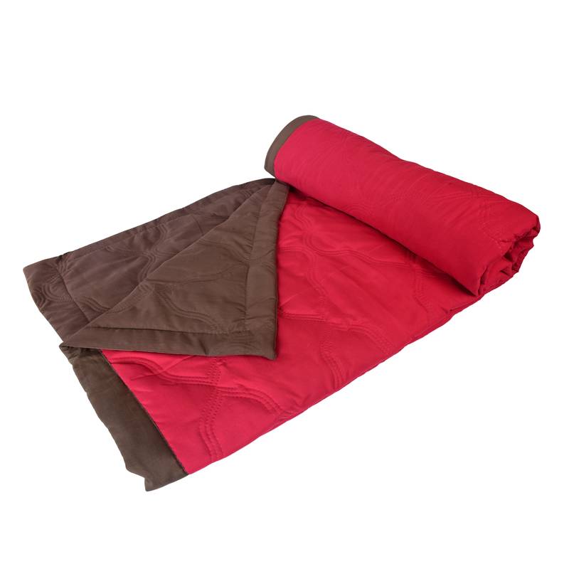 AJANTA HANDLOOM HOUSE Reversible Microfiber Comforter | AC Blanket for Mild Winter for Double Bed, (Wine and Chocolate)