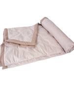 AJANTA HANDLOOM HOUSE Reversible Microfiber Comforter | AC Blanket for Mild Winter for Double Bed- Coco and Sand