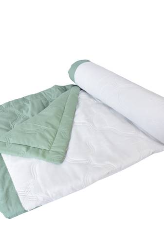 sage & olive green reversible comforter blanket