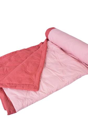 coral reversible microfiber comforter blanket
