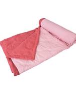 AJANTA HANDLOOM HOUSE Reversible Microfiber Comforter | AC Blanket for Mild Winter for Double Bed-Coral